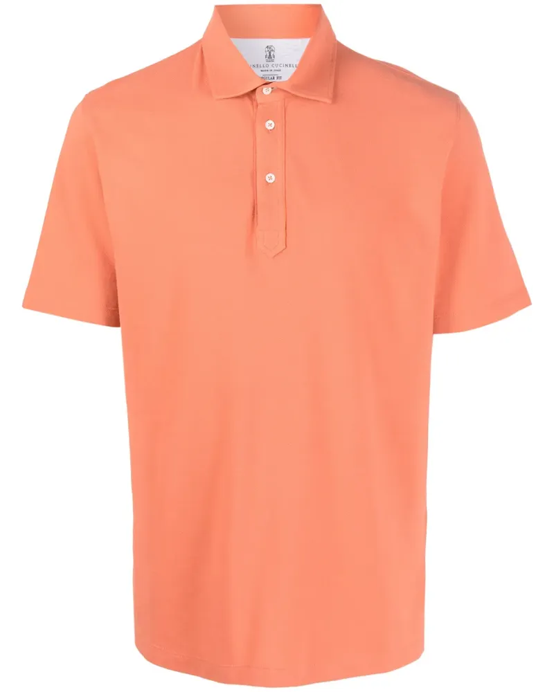 Brunello Cucinelli Klassisches Poloshirt - Orange Orange
