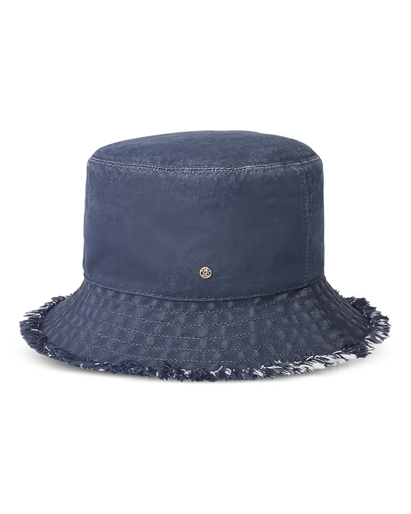 Maison Michel Jason Hut mit Fransenapplikation - Blau Blau