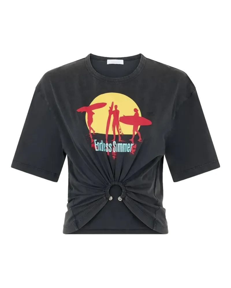 Paco Rabanne T-Shirt mit grafischem Print - Schwarz Schwarz