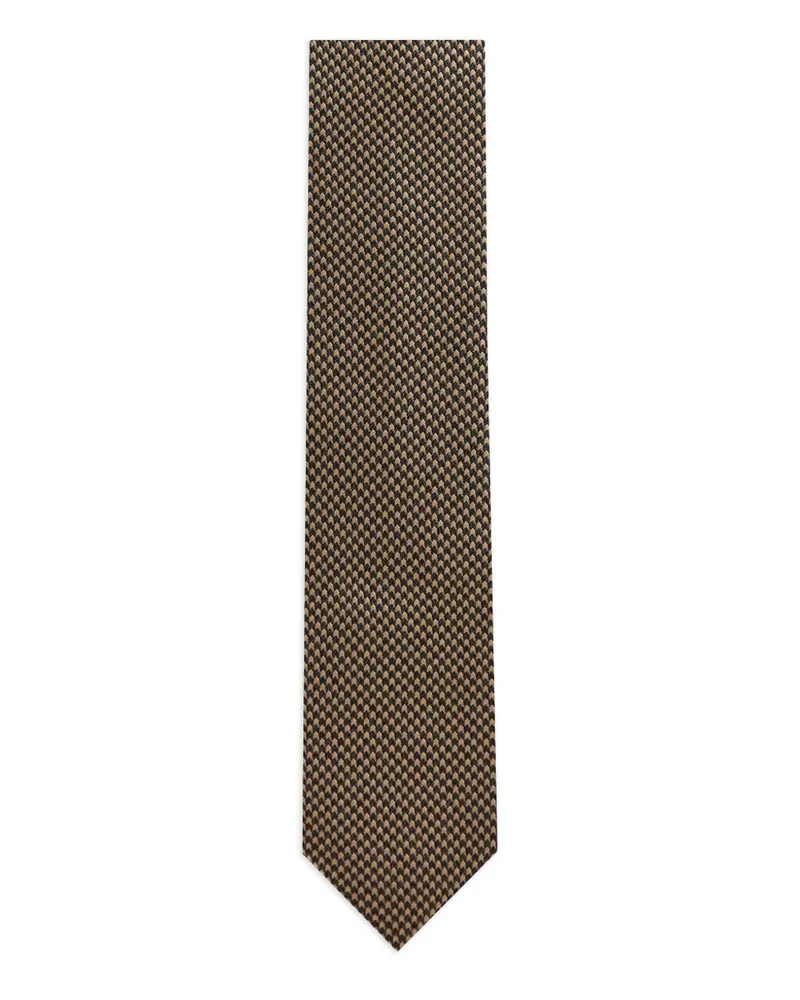 Tom Ford Geometrisch gemusterte Krawatte - Braun Braun