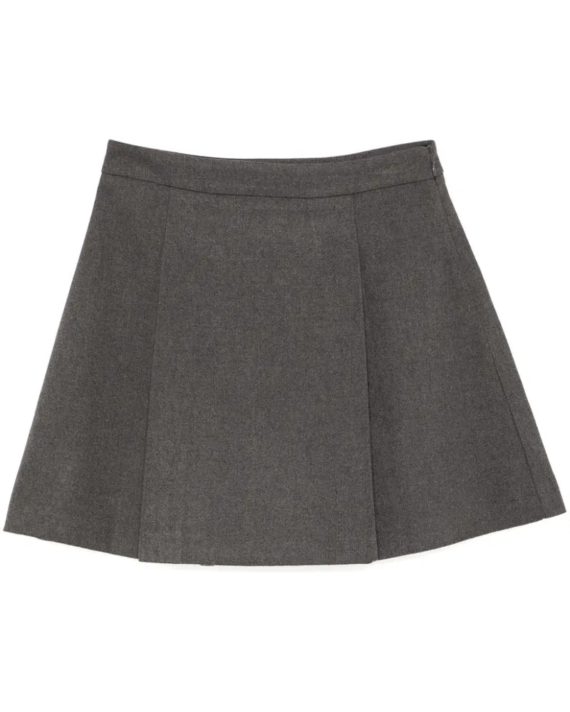 Tout a Coup Minirock mit Falten - Grau Grau