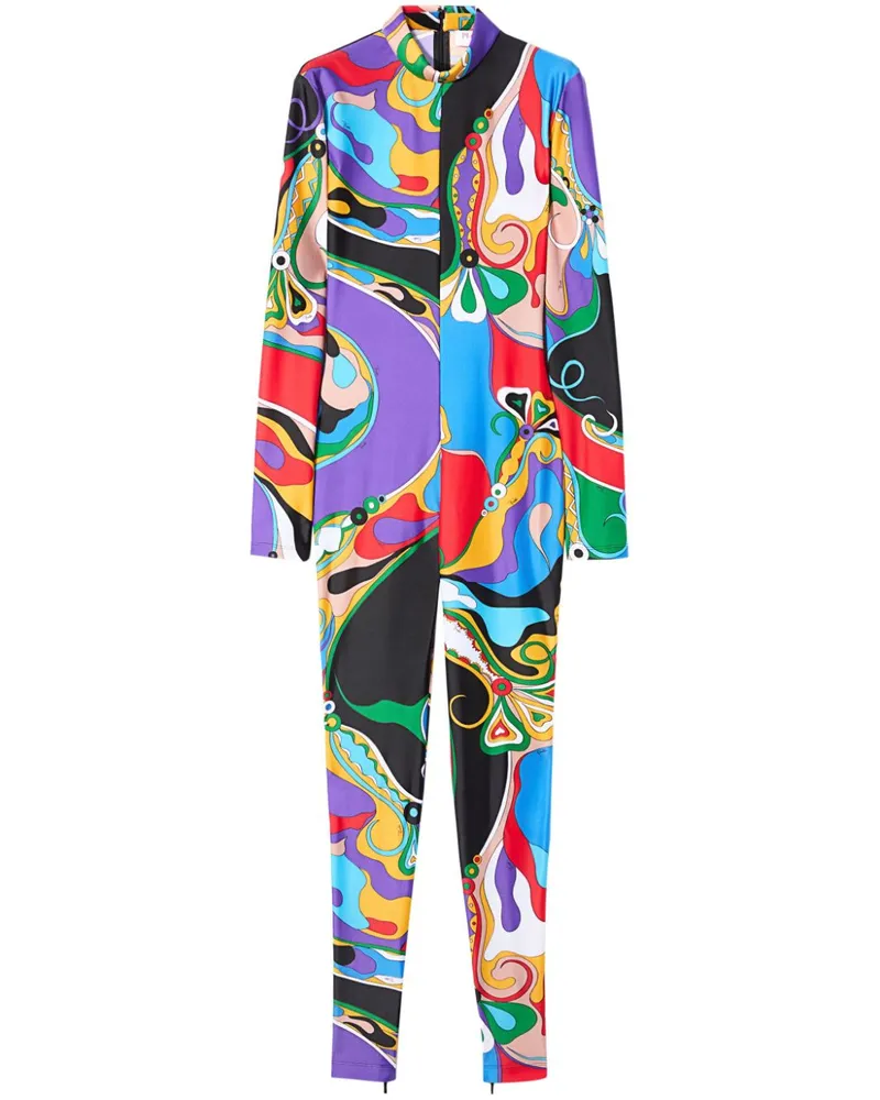 Emilio Pucci Wattierter Jumpsuit mit Stehkragen - Blau Blau