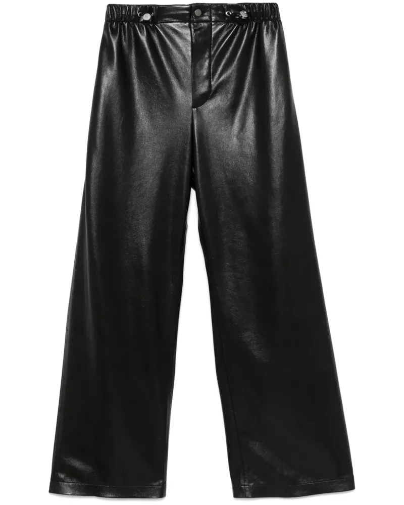 Nanushka Hose aus Faux-Leder - Schwarz Schwarz