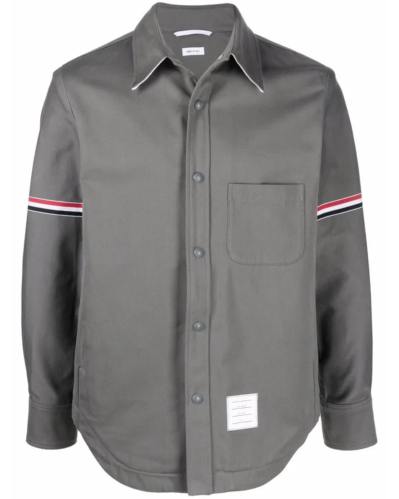 Thom Browne Hemdjacke mit Streifen Grau