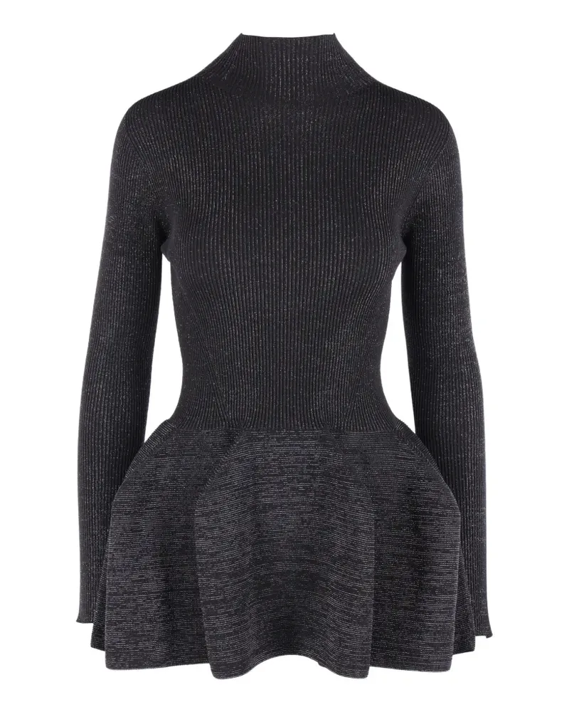 CFCL ribbed-knit peplum-hem sweater - Schwarz Schwarz