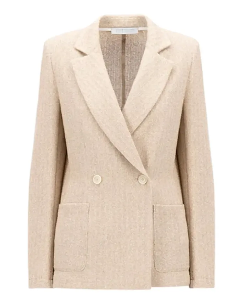 Harris Wharf London double-breasted pocket blazer - Nude Nude