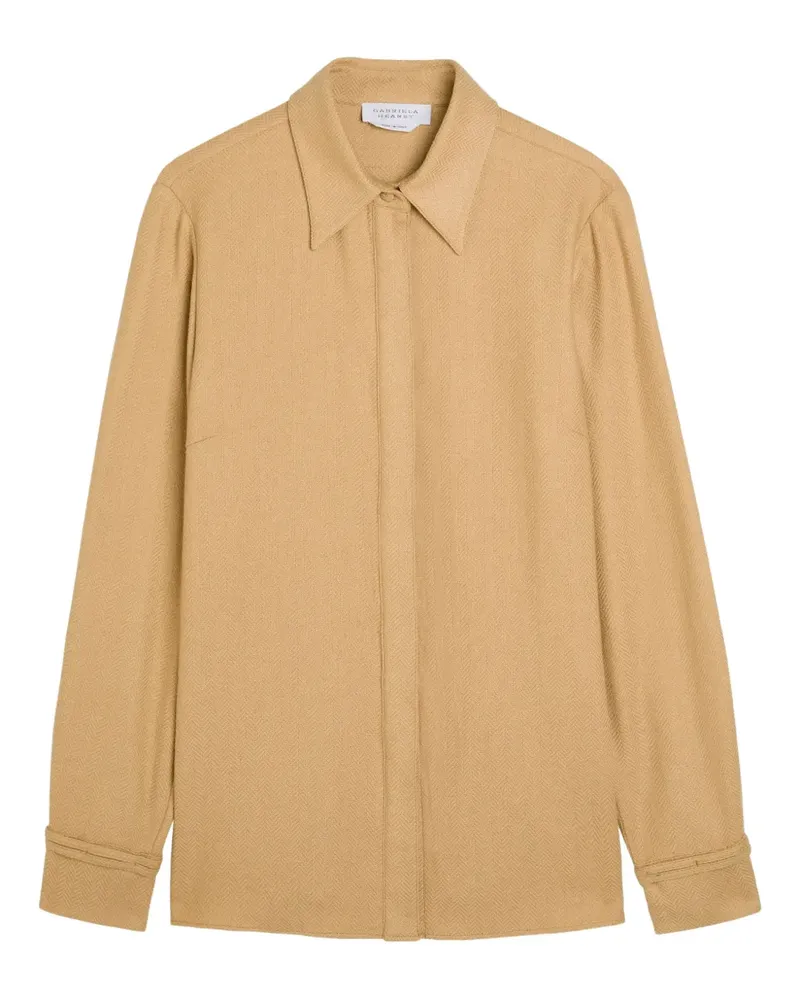Gabriela Hearst herringbone-pattern shirt - Braun Braun