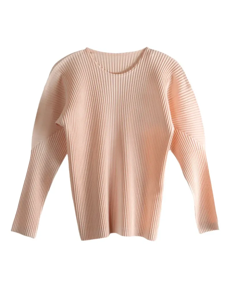 Issey Miyake Color Pleats long-sleeve T-shirt - Nude Nude