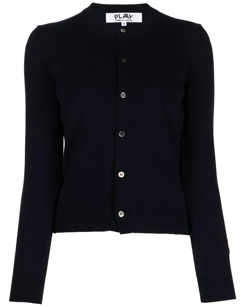 Comme des Garçons Cardigan mit Logo-Patch - Blau Blau