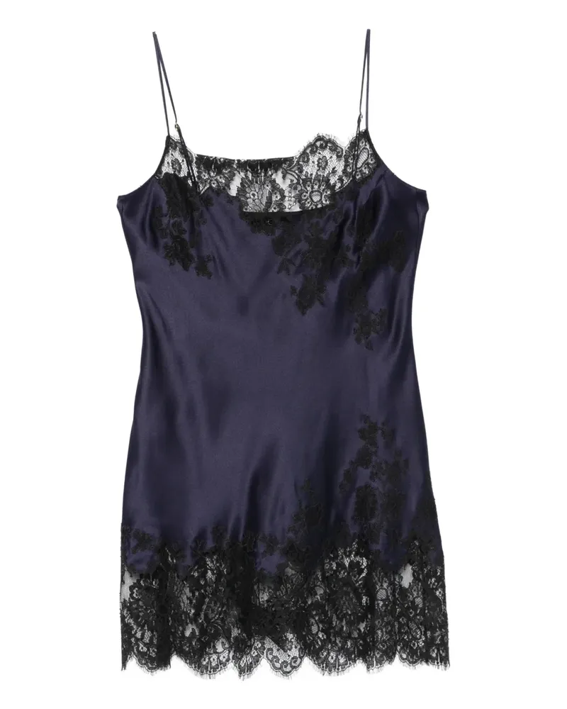 Carine Gilson Camisole-Top mit Spitze - Blau Blau