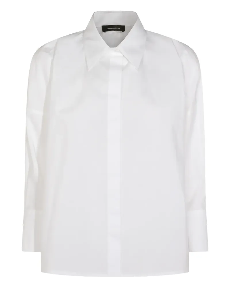 Fabiana Filippi long-sleeved shirt - Weiß Weiß