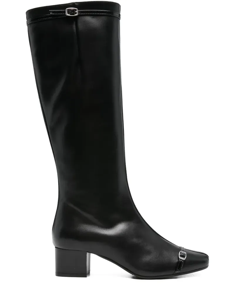 Carel Stiefel mit Schnallendetail - Schwarz Schwarz