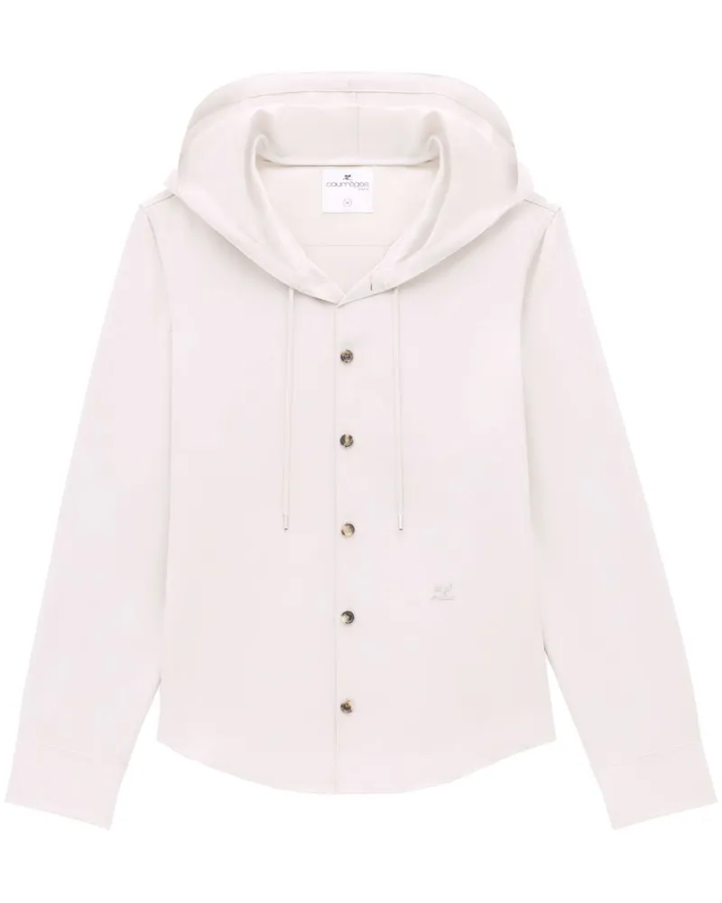Courrèges AC Kapuzenjacke mit Logo-Applikation - Nude Nude