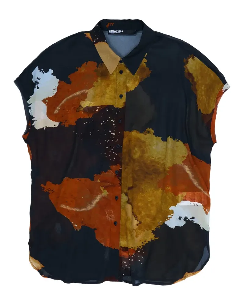 BIMBA Y LOLA Hemd mit Blot-Muster - Schwarz Schwarz