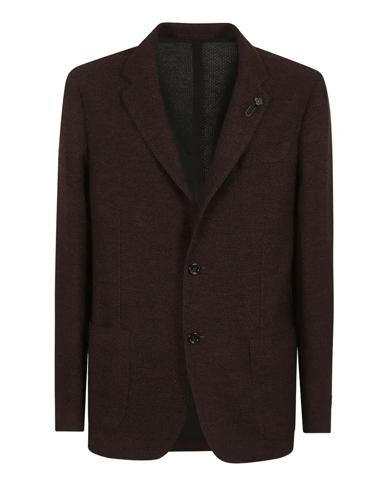 LARDINI Sakko aus Wolle mit Blumendetail - Braun Braun
