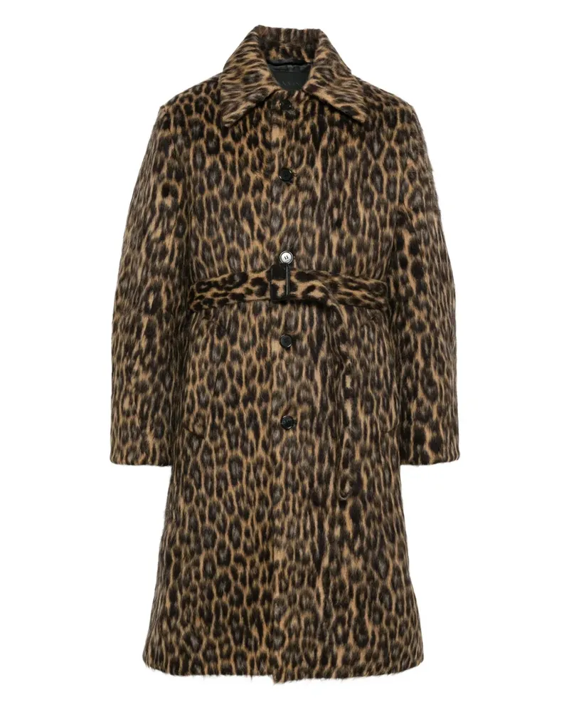 Lanvin Mantel mit Animal-Print - Braun Braun