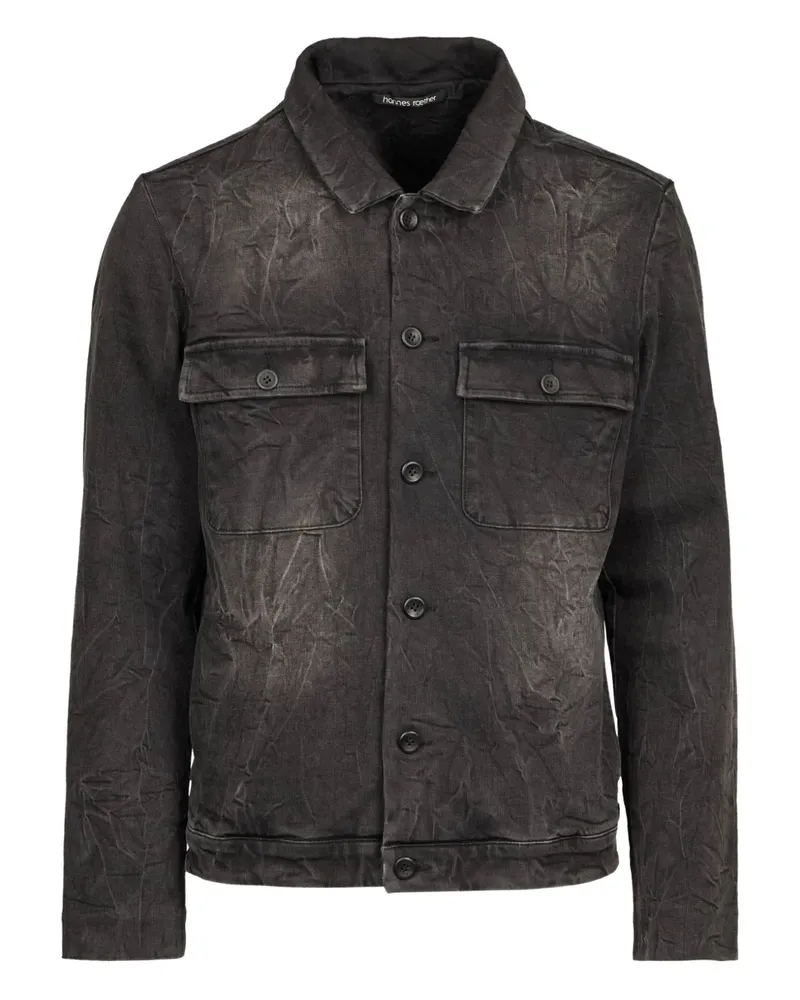 Hannes Roether buttoned chest-pocket shirt jacket - Grau Grau