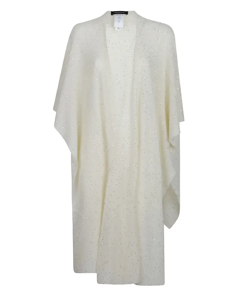 Fabiana Filippi Poncho mit Pailletten - Nude Nude