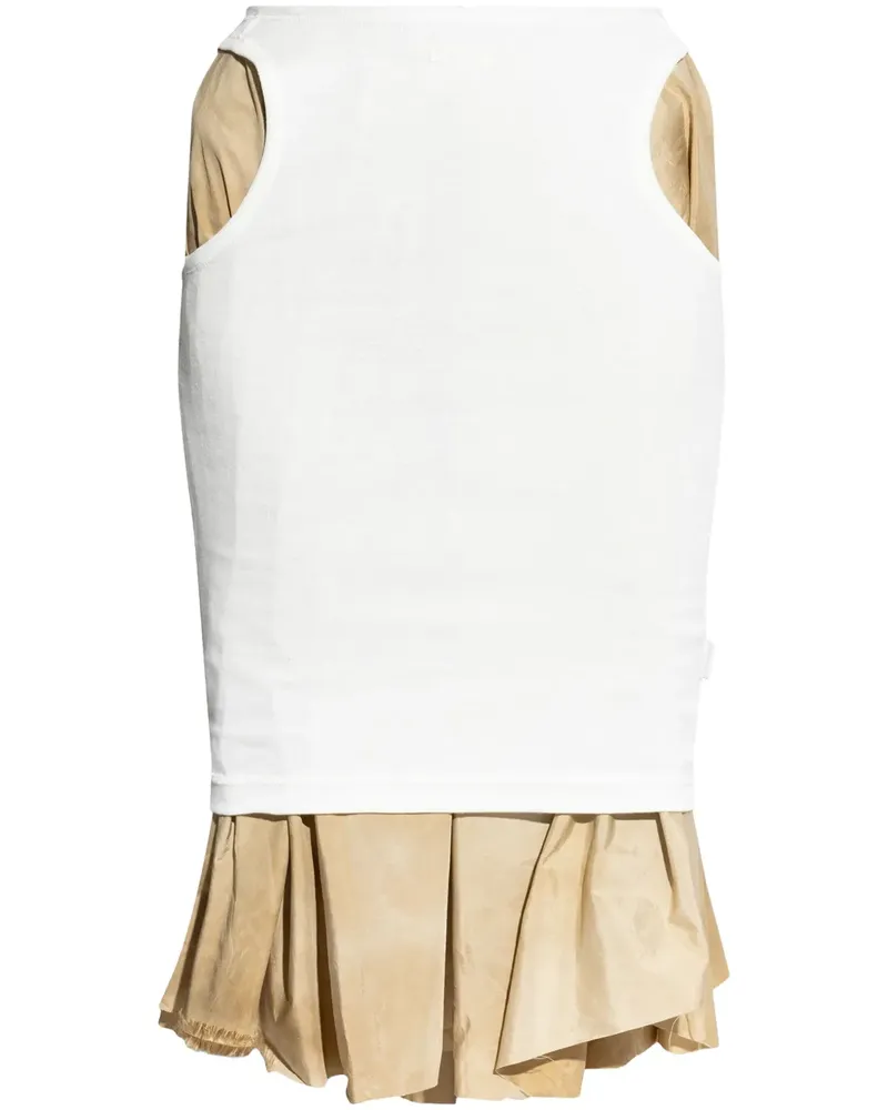 Maison Margiela Knielanger Rock im Layering-Look - Weiß Weiß