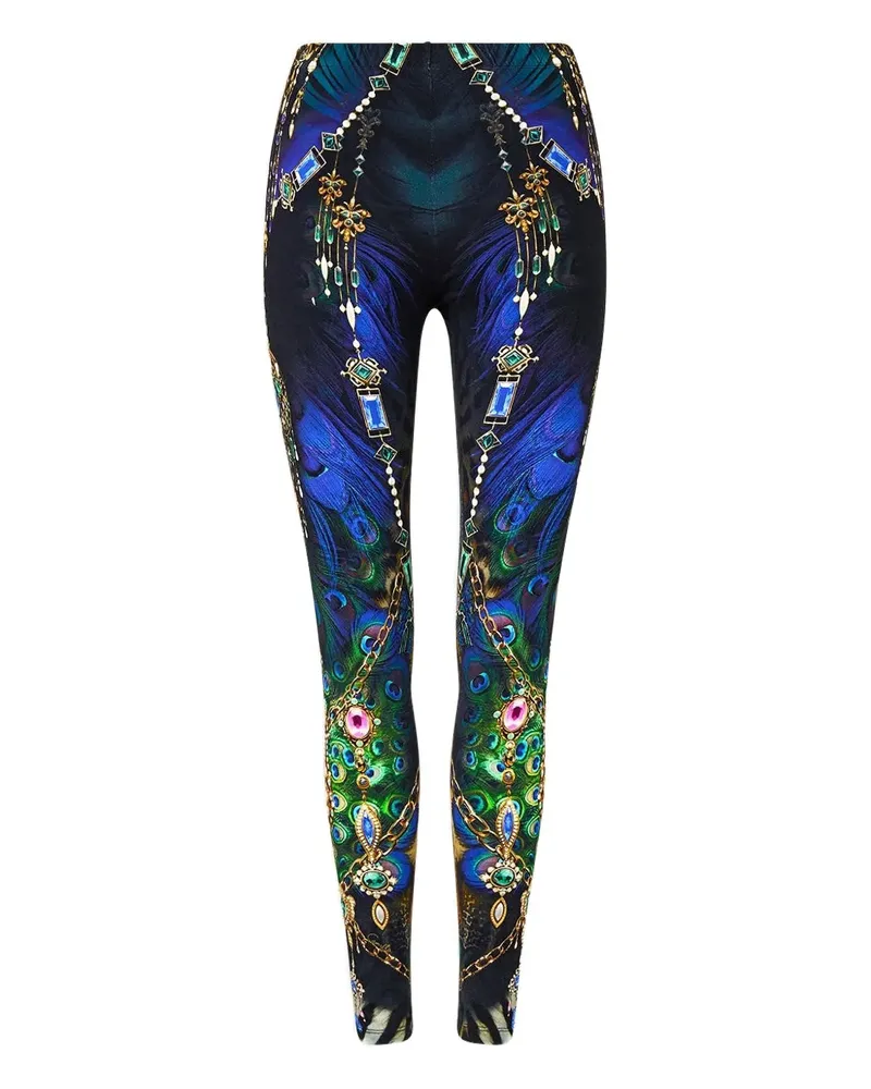 Camilla Dominican Decadence Leggings mit Schmuck-Print - Blau Blau