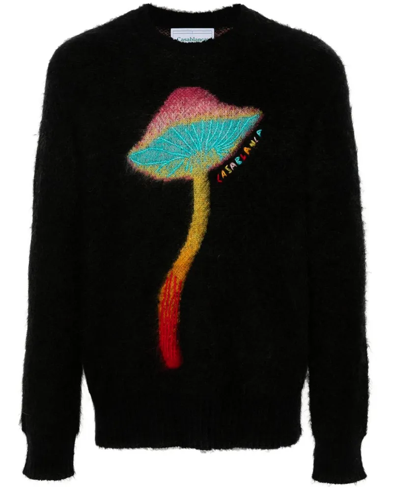 Casablanca Paris Rainbow Mushroom Pullover - Schwarz Schwarz