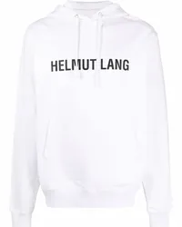 Helmut Lang Hoodie mit Logo-Print Weiß