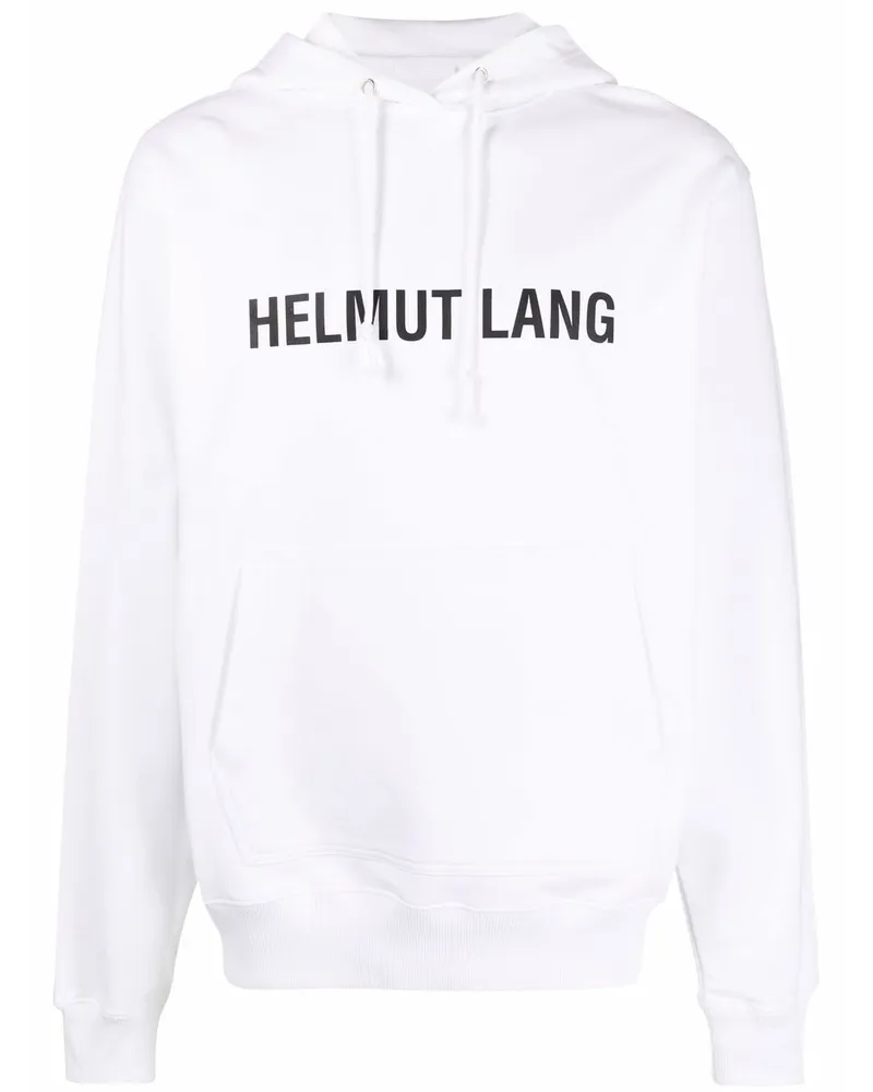 Helmut Lang Hoodie mit Logo-Print Weiß