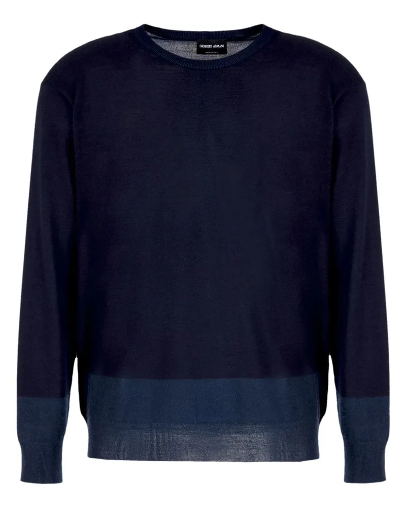 Giorgio Armani Gestreifter Pullover - Blau Blau