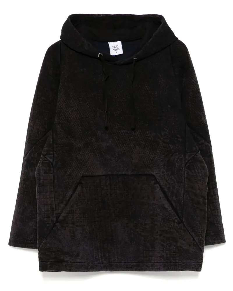 Stain Shade Hoodie mit Einsätzen - Schwarz Schwarz