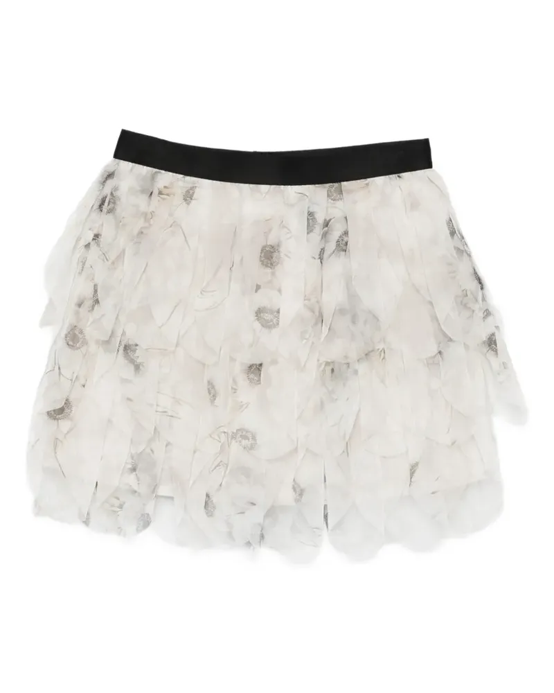 Max Mara ruffled mini skirt - Grau Grau