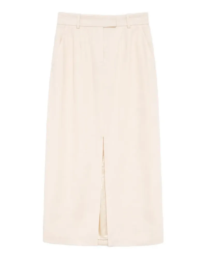 Anine Bing Meredith Midirock mit Schlitz - Nude Nude