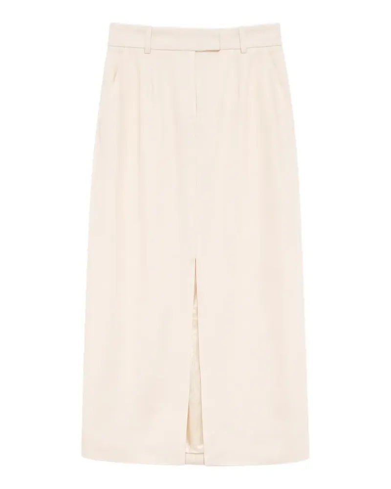 Anine Bing Meredith Midirock mit Schlitz - Nude Nude