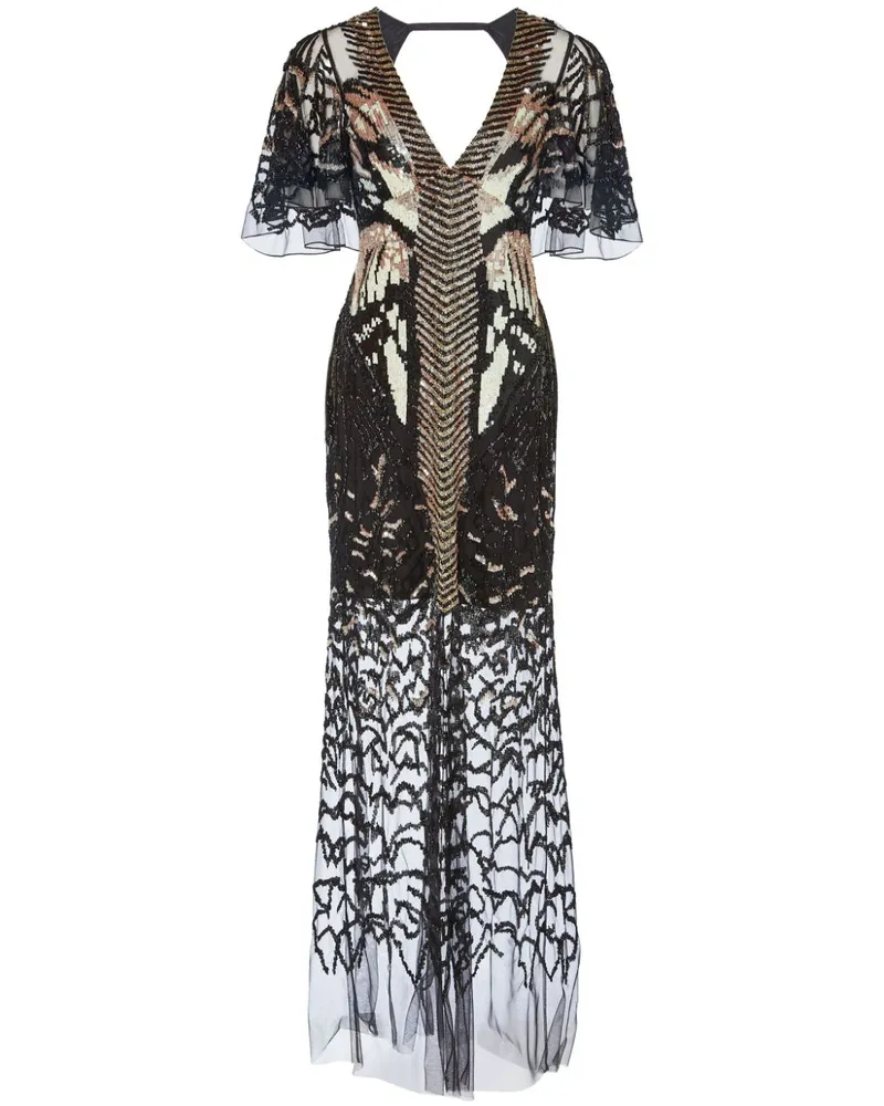 Temperley London Atlas Maxikleid - Schwarz Schwarz