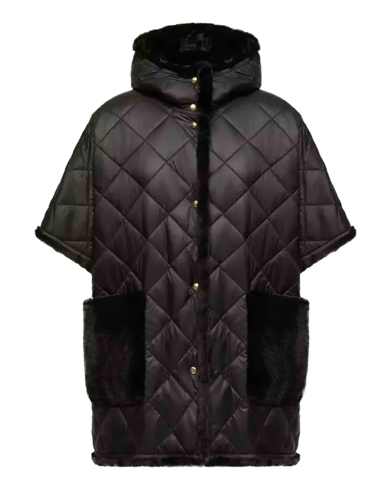Moncler quilted faux-fur coat - Schwarz Schwarz