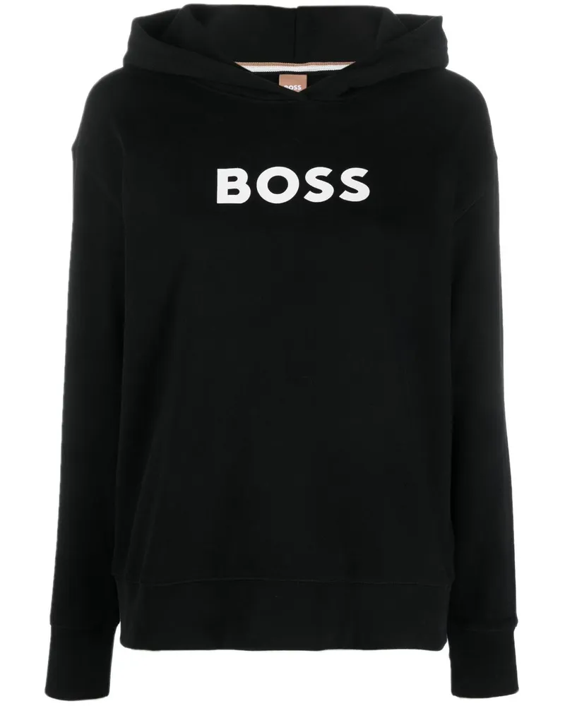 HUGO BOSS Hoodie aus Bio-Baumwolle - Schwarz Schwarz