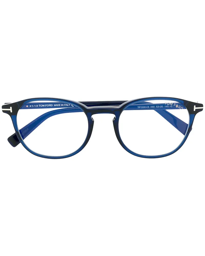 Tom Ford Brille mit rundem Gestell - Blau Blau