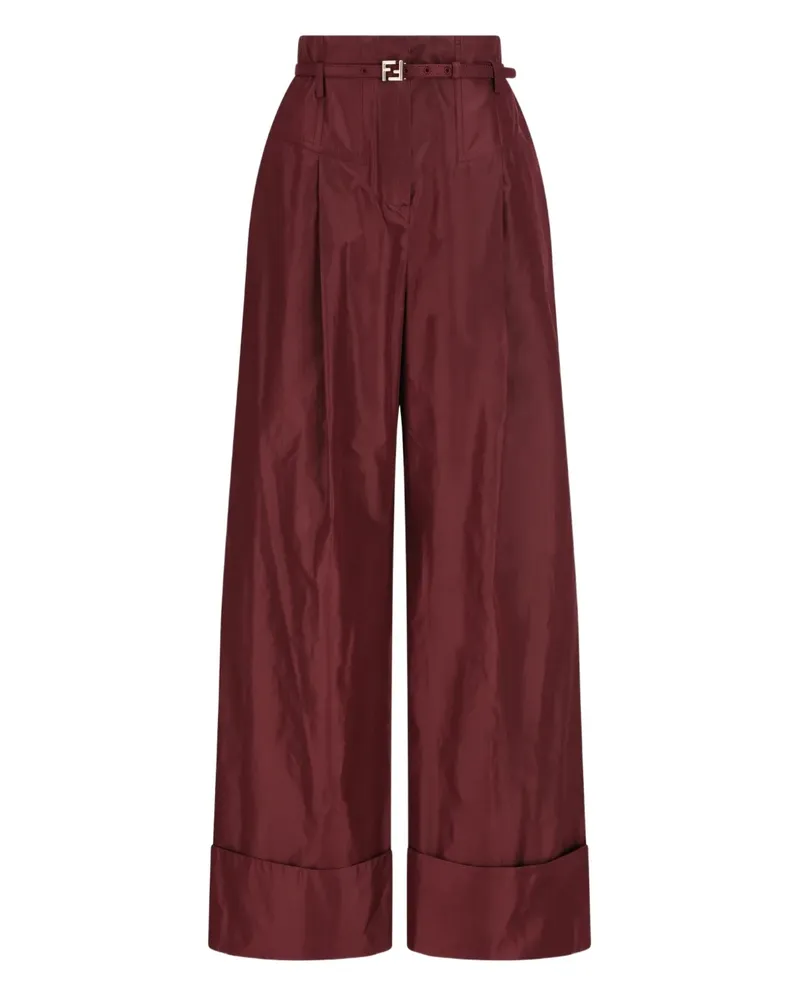 Fendi Hose mit FF-Schnalle - Rot Rot