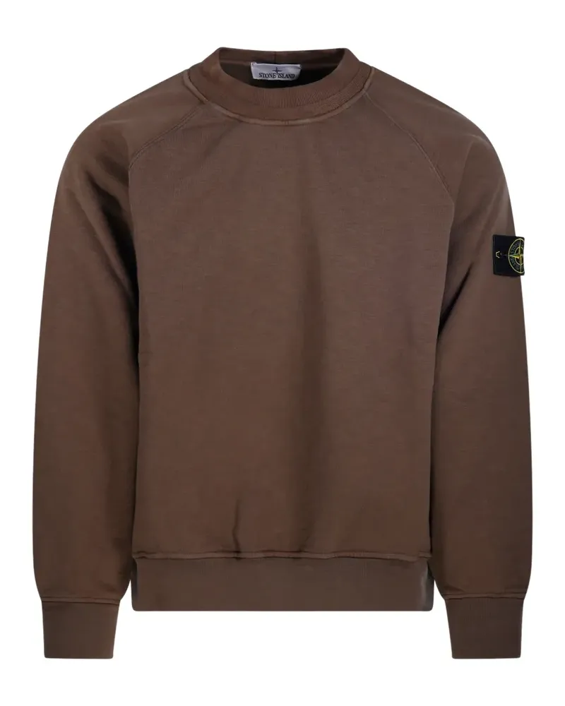 Stone Island 6100053 tubular cotton fleece sweatshirt - Braun Braun