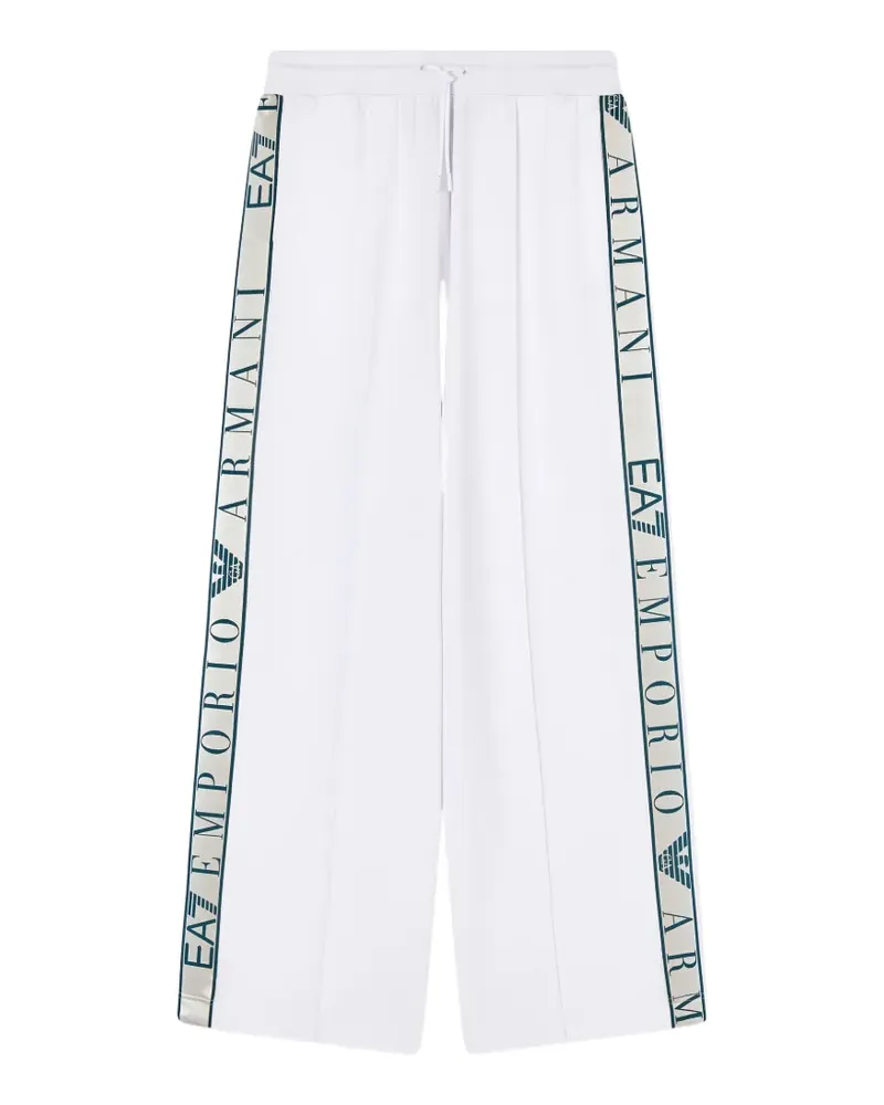 EA7 logo-tape track pants - Weiß Weiß