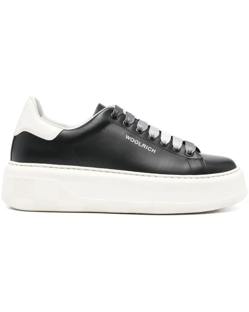 Woolrich Sneakers mit Logo-Print Schwarz