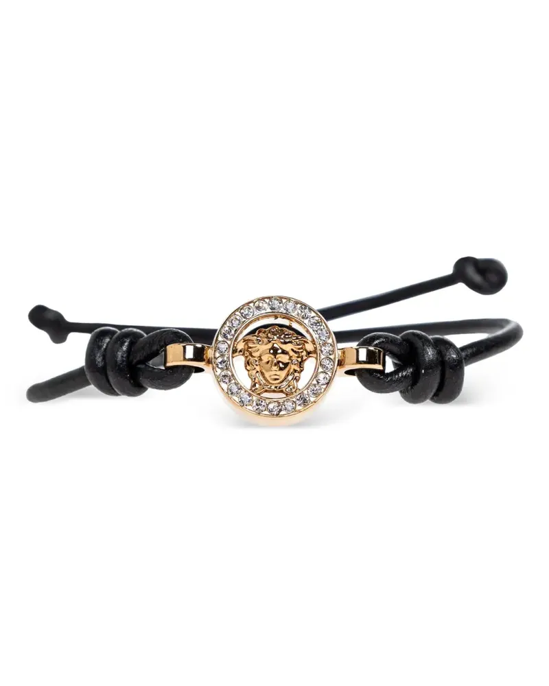 Versace Lederarmband mit Medusa - Gold Gold