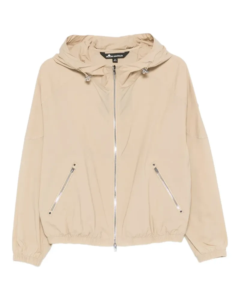 Moose Knuckles hooded zip-up jacket - Nude Nude
