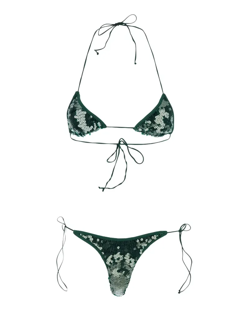 Oséree Paillettes sequin-embellished bikini - Grün Grün