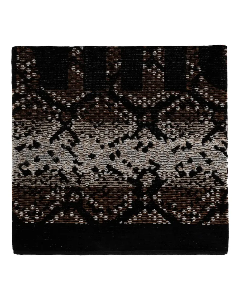 Moschino snake-print beach towel - Schwarz Schwarz
