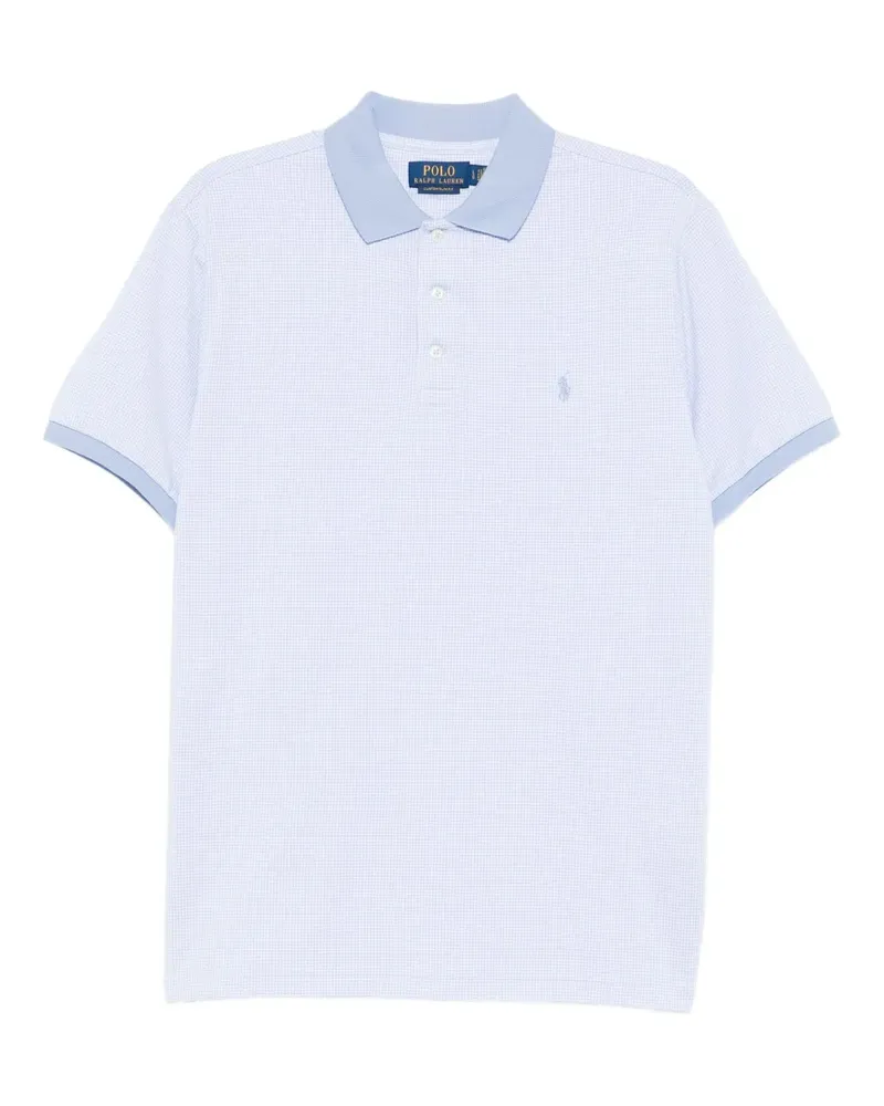 Ralph Lauren Poloshirt mit Hahnentrittmuster - Blau Blau