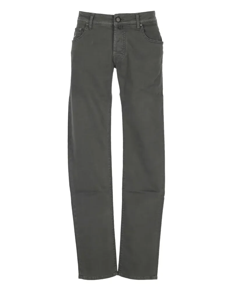 Jacob Cohën logo-patch trousers - Grau Grau