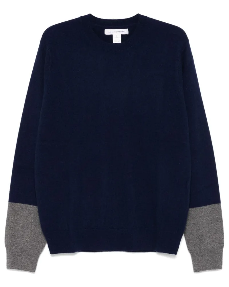 Comme des Garçons Pullover in Colour-Block-Optik - Blau Blau