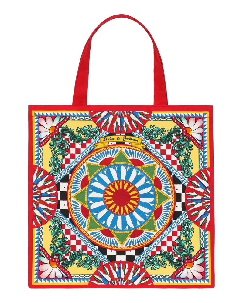Dolce & Gabbana Tote Bag aus Baumwolle - Blau Blau