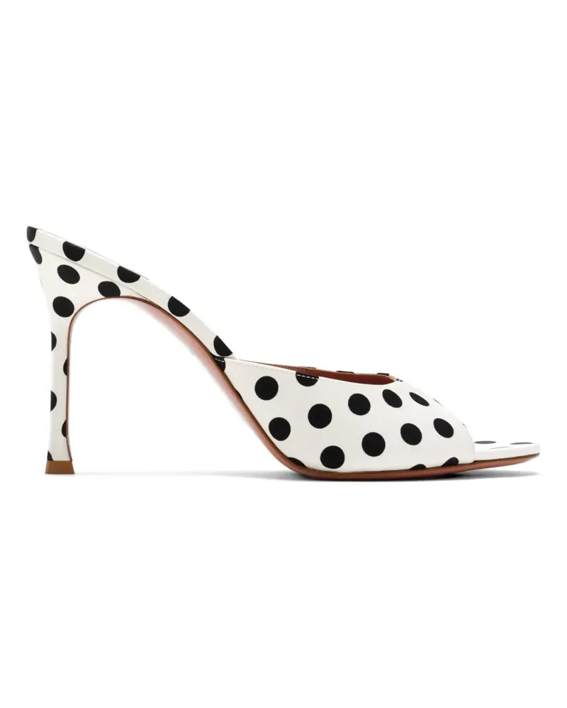 Amina Muaddi Alexa Sandalen mit Polka Dots - Weiß Weiß