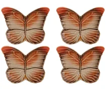 4er-Set Cloudy Butterflies Brot- und Butterteller - Orange